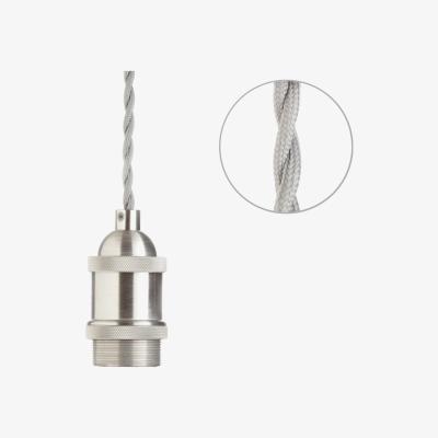 BHS.com Industrial Style Grey Cable Ceiling Pendant, Satin Nickel