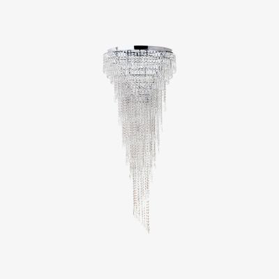 BHS.com Leila Crystal Flush Ceiling Light, Chrome