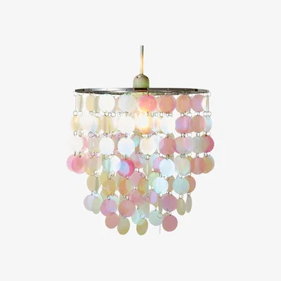BHS.com Glow Iridescent Easy Fit Shade, Silver