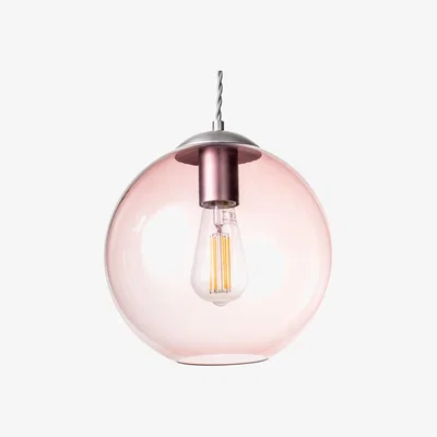 BHS.com Elena Glass Ceiling Pendant, Blush