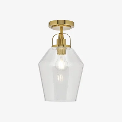 BHS.com Saskia Bubble Glass Flush Ceiling Light, Satin Brass