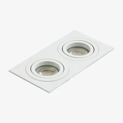 BHS.com Faina Adjustable Double Squared Recessed Downlight, White