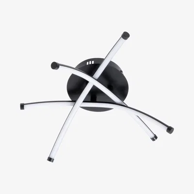 BHS.com Aalto Cross Arms LED Flush Ceiling Light, Satin Black