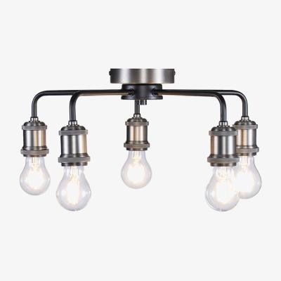 BHS.com Mario Large Semi Flush Industrial Ceiling Light, Pewter