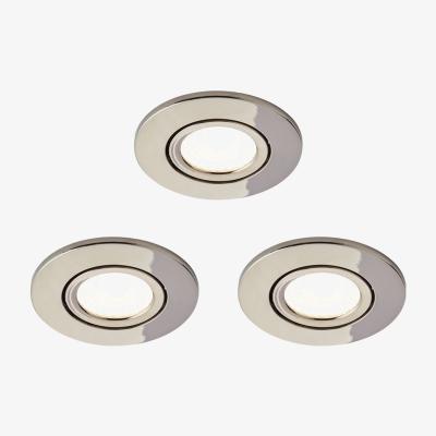 BHS.com 3 Pack of Ruva Fire Rated LED IP65 Downlight, Black Chrome
