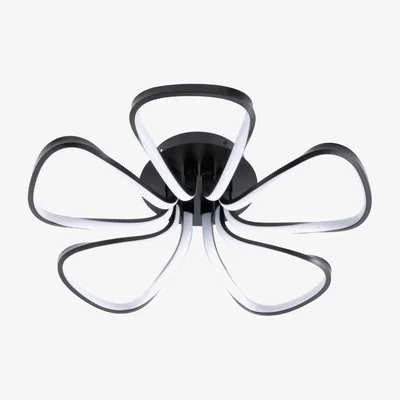 BHS.com Alvar Petals LED Flush Ceiling Light, Satin Black