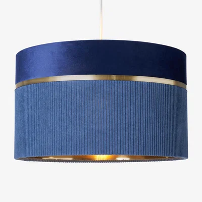 BHS.com Violet 40cm Mixed Fabric Easyfit Shade, Blue