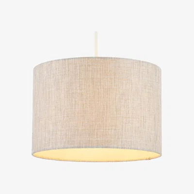 BHS.com 30cm Metallic Linen Easyfit Shade, Natural