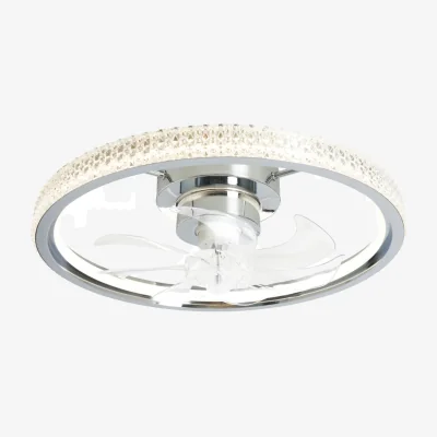 BHS.com Lyona LED Dimmable Fan Ceiling Light, Chrome