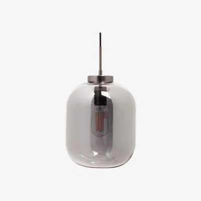 BHS.com Draper Glass Shade Ceiling Pendant, Pewter