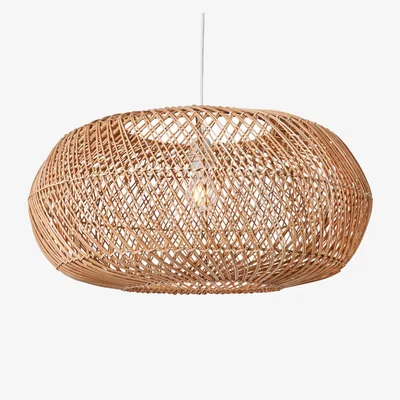 BHS.com Kyle 60cm Oval Rattan Easyfit Shade, Natural