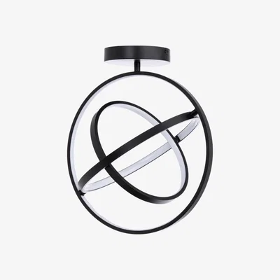 BHS.com Ingel Rings Orbital LED Flush Ceiling Light, Satin Black