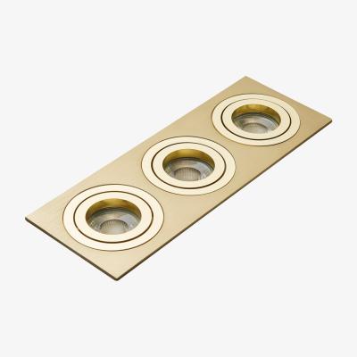 BHS.com Faina Adjustable Triple Squared Recessed Downlight, Brass