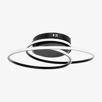 BHS.com Pei Rings LED Flush Ceiling Light, Satin Black