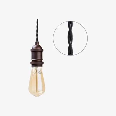 BHS.com Industrial Style Champagne Cable Ceiling Pendant, Bronze