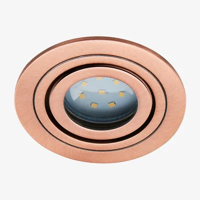 BHS.com Fion Circular IP65 Tiltable Downlight, Brushed Copper