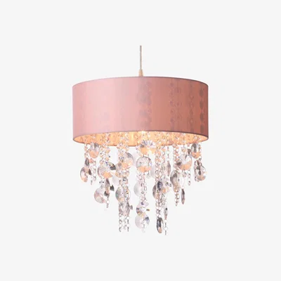 BHS.com Millie Crystal Effect Droplet Easy Fit Shade, Pink