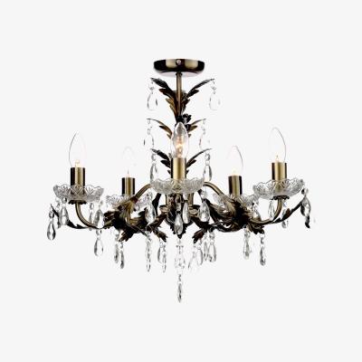 BHS.com Paisley Flush Chandelier, Antique Brass