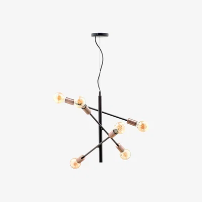 BHS.com Heritage Inspired Calvet Adjustable Ceiling Pendant, Black and Copper