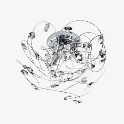 BHS.com Othello Flush Light with Smoke Glass, Chrome