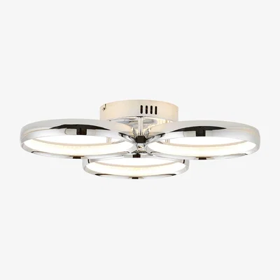 BHS.com Lena Ring LED Flush Ceiling Light, Chrome