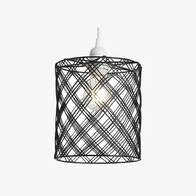 BHS.com Hans Wire Twist Cylinder Easyfit Shade, Black