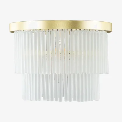 BHS.com Aubrey Tiered Flush Ceiling Light, Brass