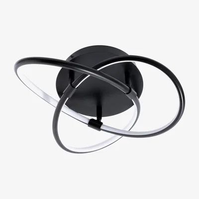 BHS.com Eero Knotted LED Flush Ceiling Light, Satin Black
