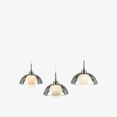 BHS.com Cedar Pendant Bar with Smoke Shades, Black Chrome