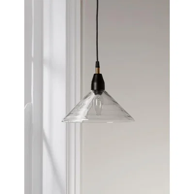 Cox and Cox Ribbed Glass Shade Pendant
