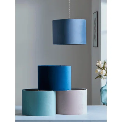 Cox and Cox Small Velvet Shade - Grey