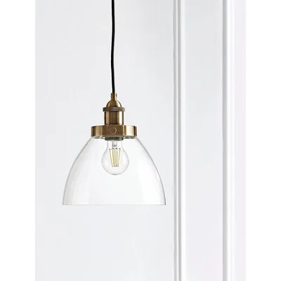 Cox and Cox Domed Glass Pendant - Brass