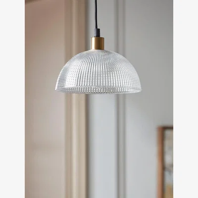 Cox and Cox Ribbed Glass Dome - Pendant
