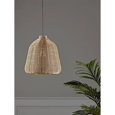 Cox and Cox Natural Chevron Rattan Shade