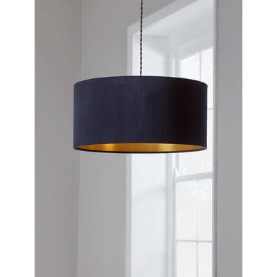 Cox and Cox Navy & Gold Velvet Shade