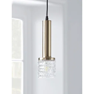 Cox and Cox Deco Brass & Glass Ceiling Light