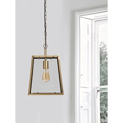 Cox and Cox Soft Gold Trapeze Pendant