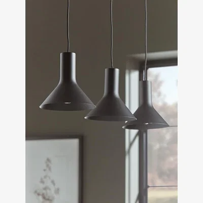 Cox and Cox Three Black Metal Pendants