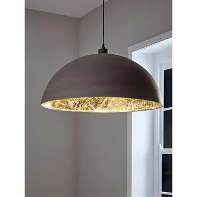 Cox and Cox Oversized Grey & Gold Domed Pendant