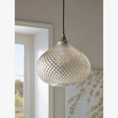 Cox and Cox Lustre Textured Glass Pendant