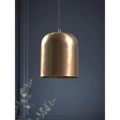 Cox and Cox Textured Antique Brass Pendant