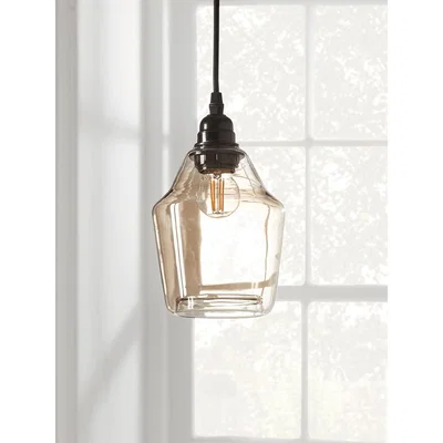 Cox and Cox Gold Glass Metallic Pendant