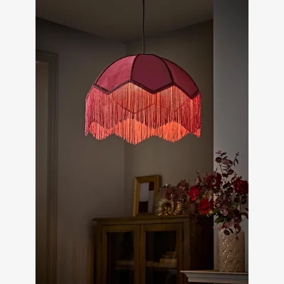 Cox and Cox Velvet Fringe Pendant