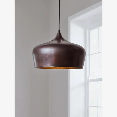 Cox and Cox Antique Copper & Gold Domed Pendant