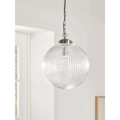 Cox and Cox NEW Deco Round Fluted Pendant - Large