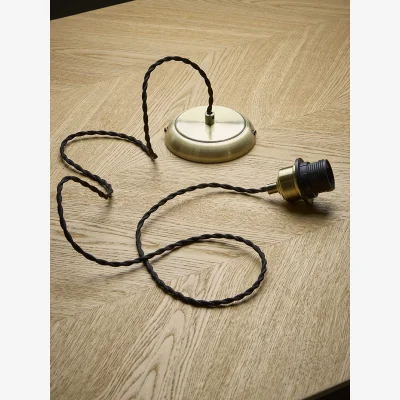Cox and Cox Twisted Fabric Ceiling Pendant Set