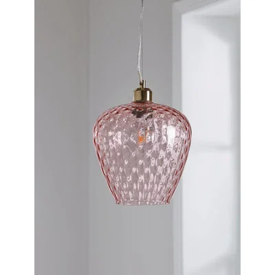 Cox and Cox Tapered Textured Pendant - Blush
