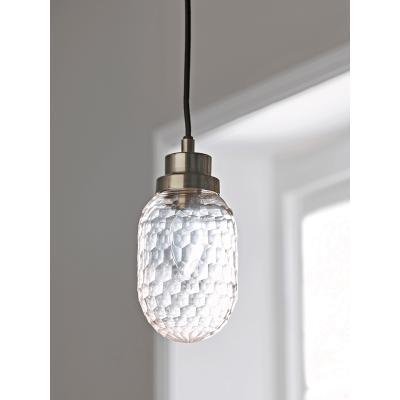 Cox and Cox Blush & Brass Textured Pendant