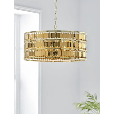 Cox and Cox Gold Disc Pendant
