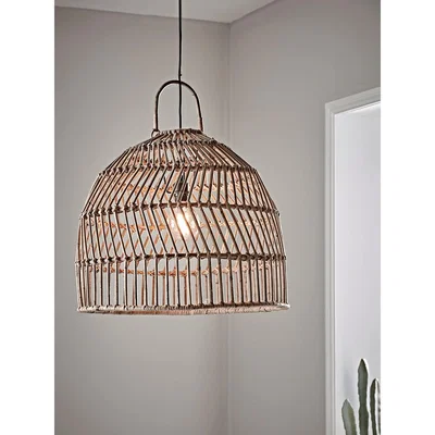 Cox and Cox Round Rattan Pendant